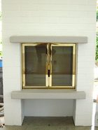 Offener Kamin nach Einbau einer Kaminverschlusstür